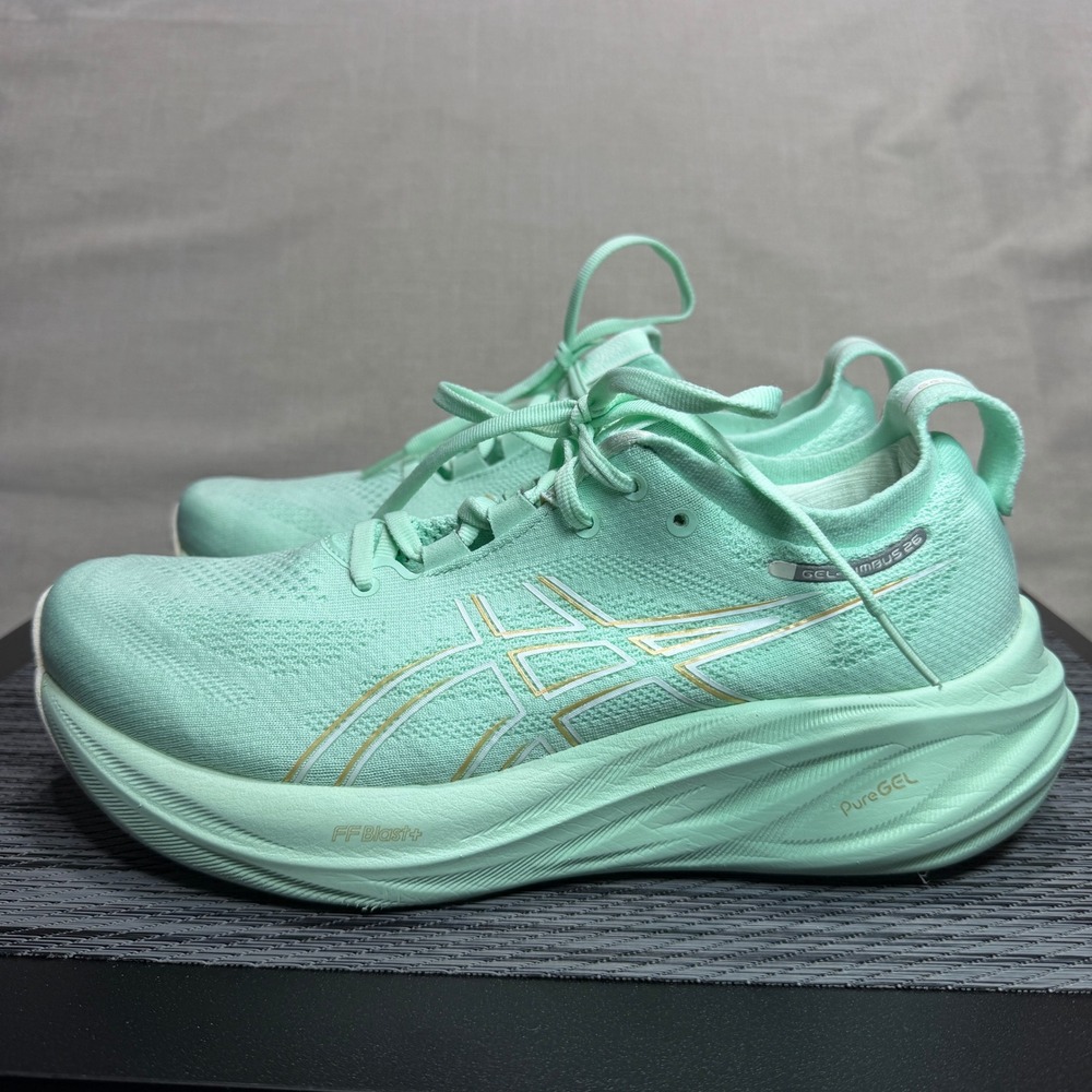 ASICS Gel-Nimbus 26 Running Shoes - Womens 9 - Mint Green 1012B601